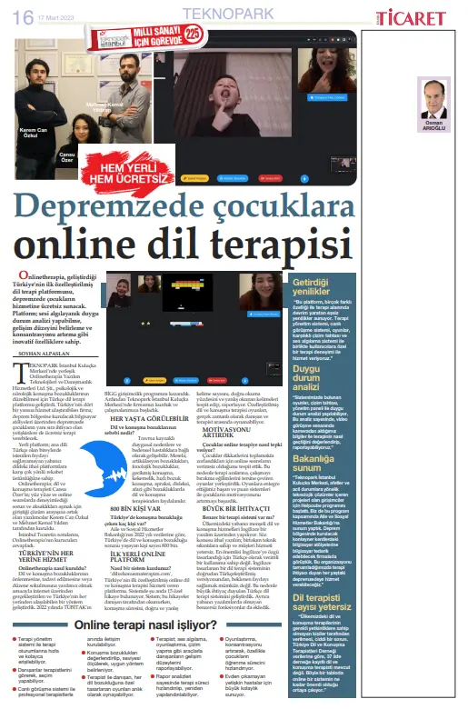 TÜBİTAK Projesi - İstanbul Ticaret Gazetesi Haberi